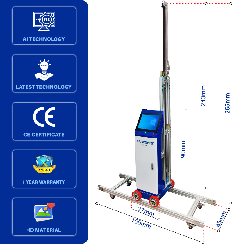 BK-UV64 Speedy Inkjet Wall Printing Machine AI Automatic 3D CMYKW UV Ink large format Wall Mural Printer