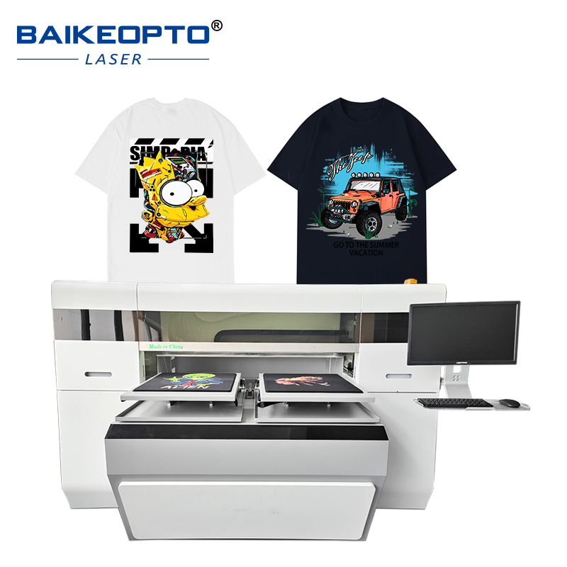 BK-I1600T Factory Price DTG T-shirt Garment Digital Inkjet Printer with 2pcs i1600a Printheads Dual 45*50 cm Work Bench DTG Printing Machine