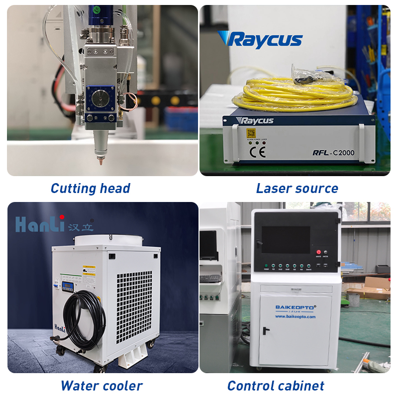 BK-2004S-1500 1500W High Precision Fiber Laser Cutting Machine for Metal/Stainless Steel/Copper Cutting