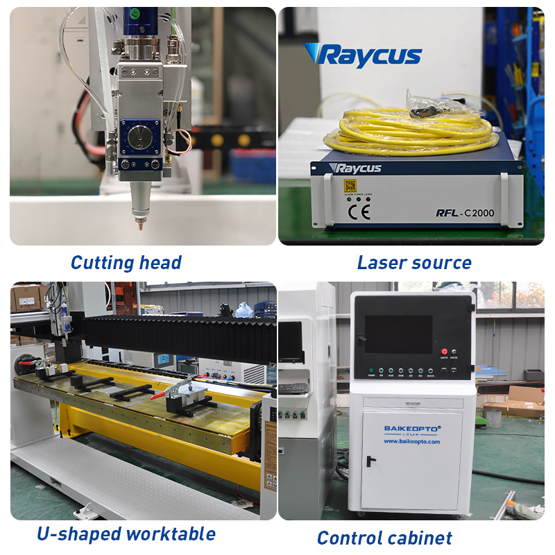 BK-2004L-1500 1500W Factory Price High Precision Fiber Laser Cutting Machine for Irregular Shape Metal/Stainless Steel/Copper Cutting