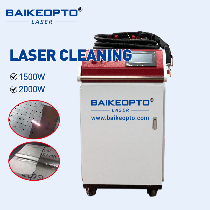 BK-FL1500PS 1500W Raycus Laser Source Efficient Non-Contact Continuous Laser Cleaner for Metal Surfaces