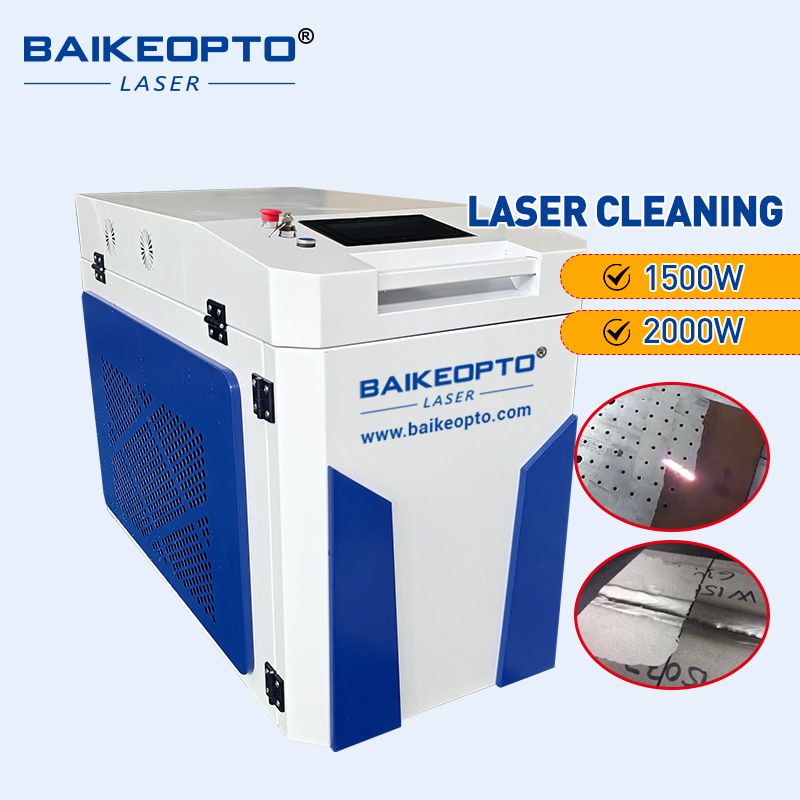 BK-FL1500MS 1500W Raycus Laser Source Efficient Non-Contact Continuous Laser Cleaner Machine for Metal Surfaces