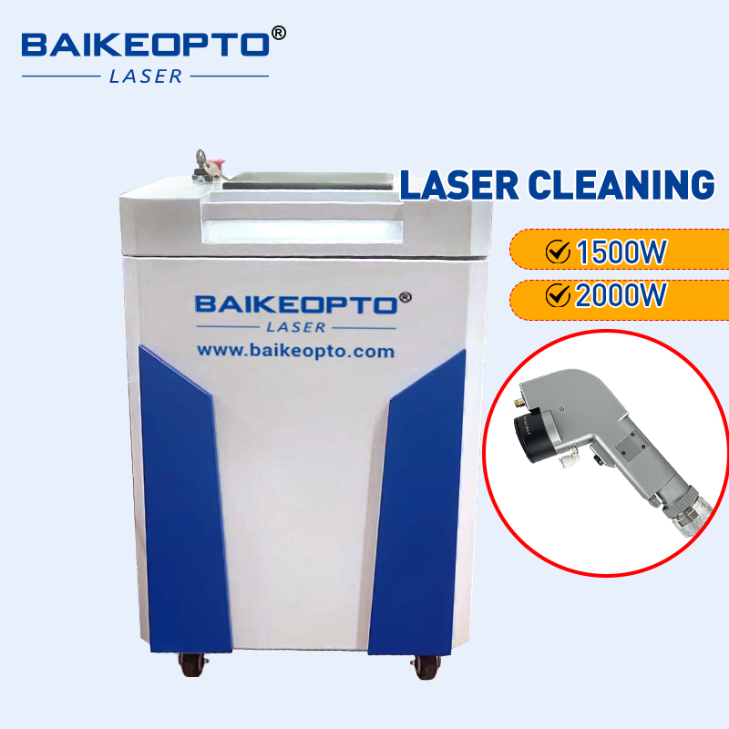 BK-FL1500LC-S 1500W Raycus Laser Source High-Speed Continuous Fiber Laser Cleaner for Industrial Equipment
