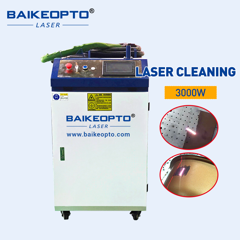 BK-FL3000F 3000W Raycus Laser Source Adjustable Power Continuous Laser Cleaning Machine for Delicate Surfaces
