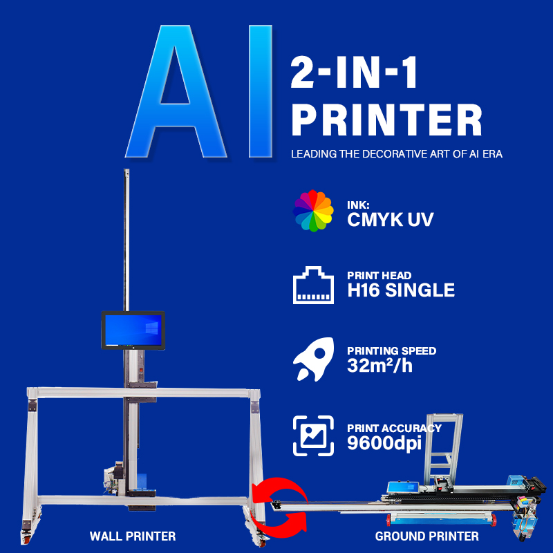 BK-UV32T AI Intelligent Versatile Wall and Floor Printer Industrial UV Inkjet Wall Printing Machine
