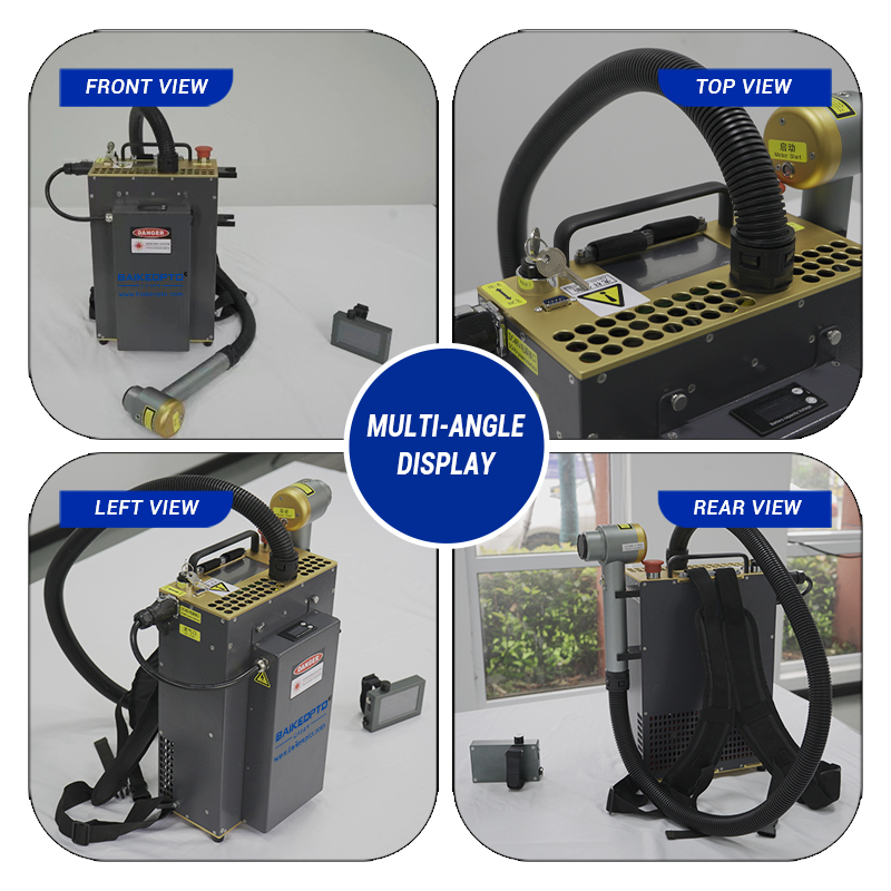 BK-FLC300SC JPT 300W Backpack Pulse Laser Cleaners Space-Saving Pulse Laser Cleaners