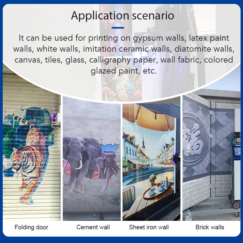 BK-UP200X Portable Wall Painting Machine Continuous 3D Inkjet Printing Machine Dual DX10 Wall Printing Machine