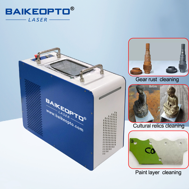 BK-FLC100X 1.5MJ JPT 100W Portable Industrial Pulsed Laser Cleaning Machine for Metal Rust Oil Painting 