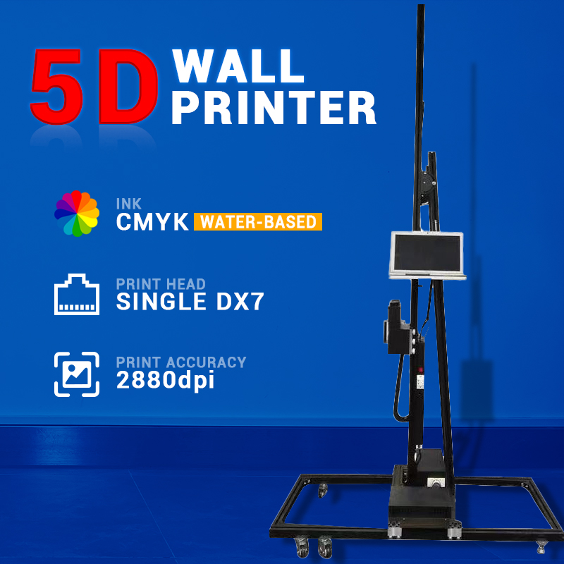BK-WP200S Wall Mural Painter inkjet Wall Printing Equipment for Industries with Rails 3D Vertical Wall Printer