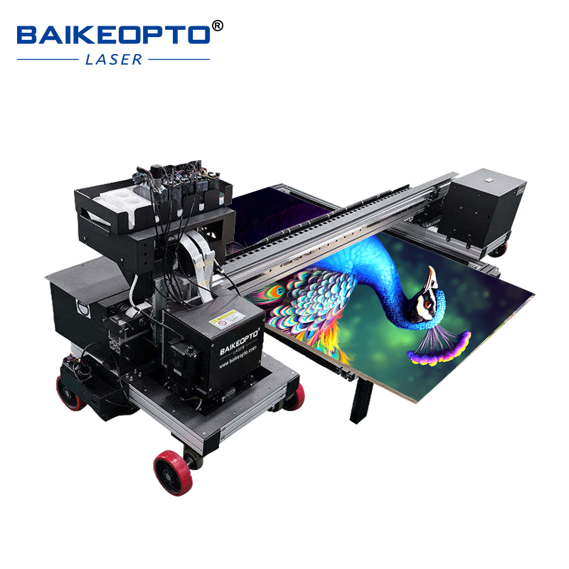 BK-D1400WX  Dual DX7 Printhead UV Flatbed and Floor Inkjet Printer Direct to Substrate Printing, Acrylic Signage, Metal Nameplate, High-resolution Signage Printer