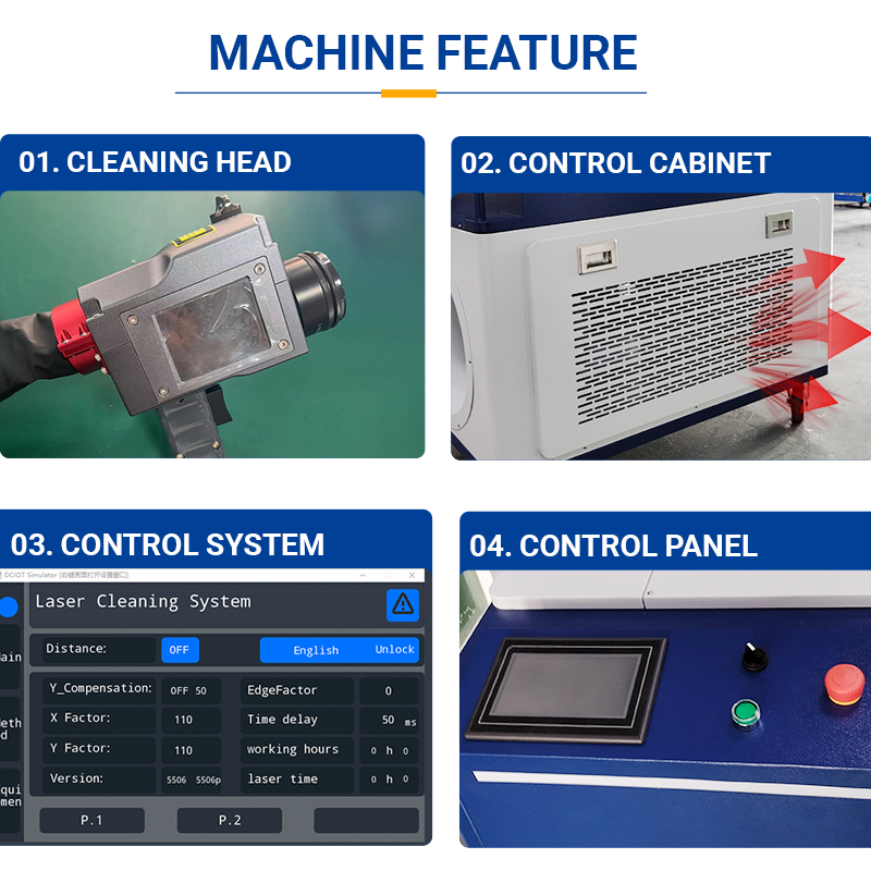 BK-FLC750M New 750W Automatic Laser Cleaning Machine, CNC System, Suitable for Mold/Weld/Tire Mold Cleaning, Efficient and No Consumables