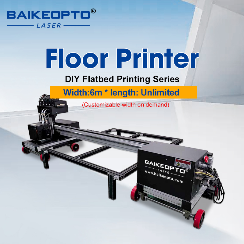 BK-D200WX-6Plus DIY OEM UV Inkjet Flatbed & Floor Printer with Custom Logo & Size for  Supermarket Aisles & Warehouse Floor Advertising