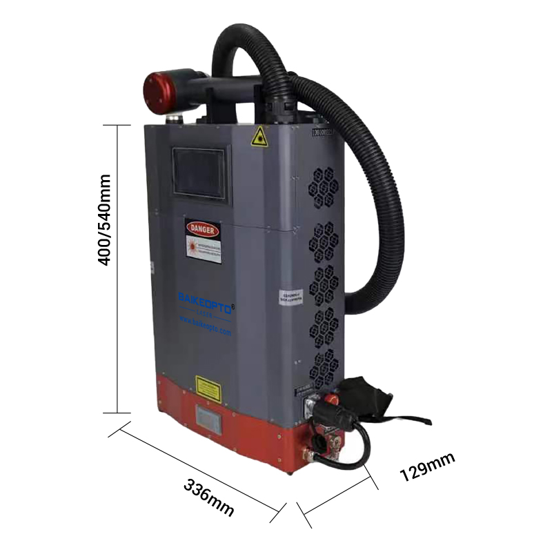 BK-FLC100SZ GZTECH 100W Backpack Pulse Laser Cleaners Lightweight Pulsed Laser Cleaning Machine
