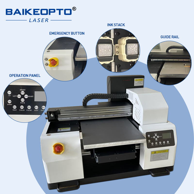 BK-XP600 A3 Small Size UV Flatbed UV Inkjet Printer Affordable Digital Transfer Printing Machine