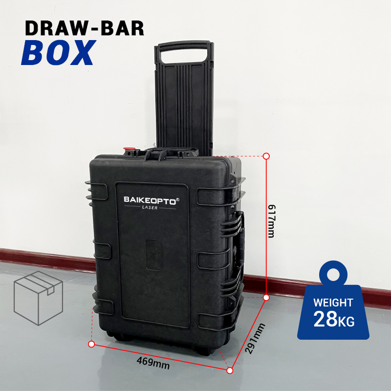 BK-FLC300SL Suitcase 300W Multi-Module Industrial Pulsed Laser Cleaning Machine for Metal Rust Oil Painting 