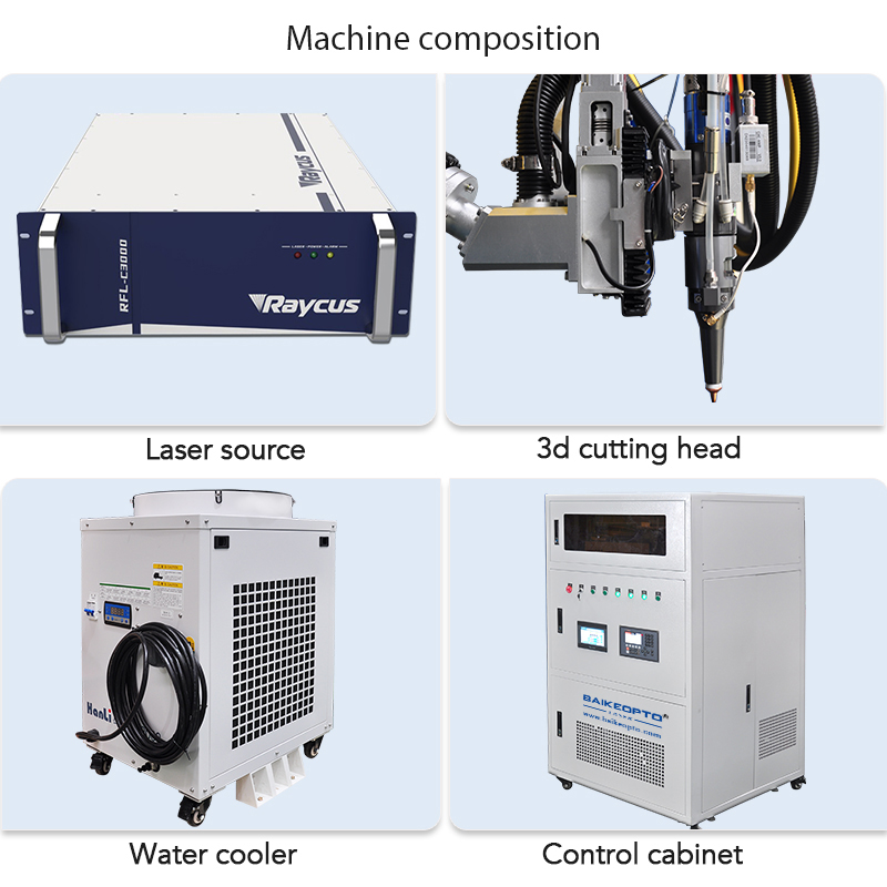 1500W New Gantry 3D Compact 6 Axis Robotic Arm Laser Cutting Machine for Helmet