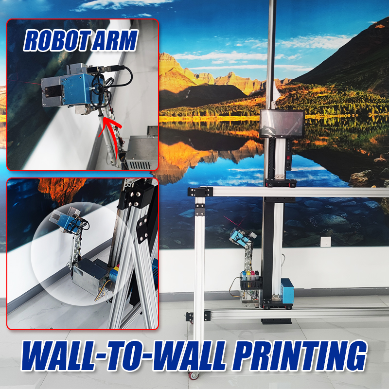 BK-UV32A AI Intelligent Inkjet Wall Photo Printer With Mechanical Arm UV Ink Automatic Painting 3D Printer