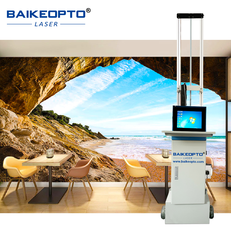 BK-UP200N Pro Factory Price Indoor Outdoor 3D Printing UV Inkjet Wallpaper Wall Printer Automatic Wall Painting Machine