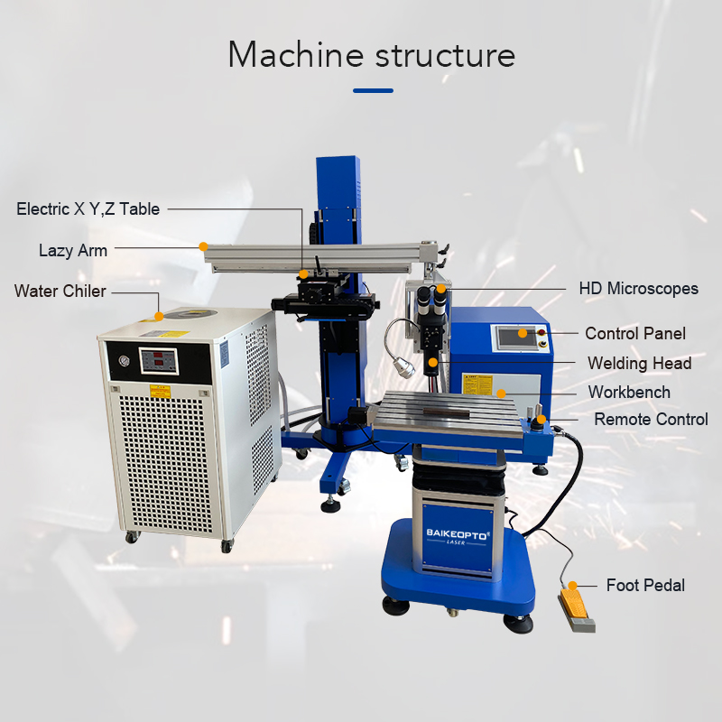 BK-WY200X 200W Precisioin YAG Cantilever Plus Laser Welder Machine for Stainless Steel Aluminum