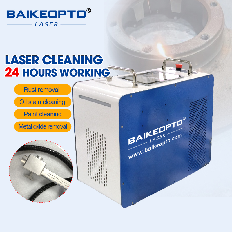 BK-FLC100X 1.5MJ JPT 100W Portable Industrial Pulsed Laser Cleaning Machine for Metal Rust Oil Painting 