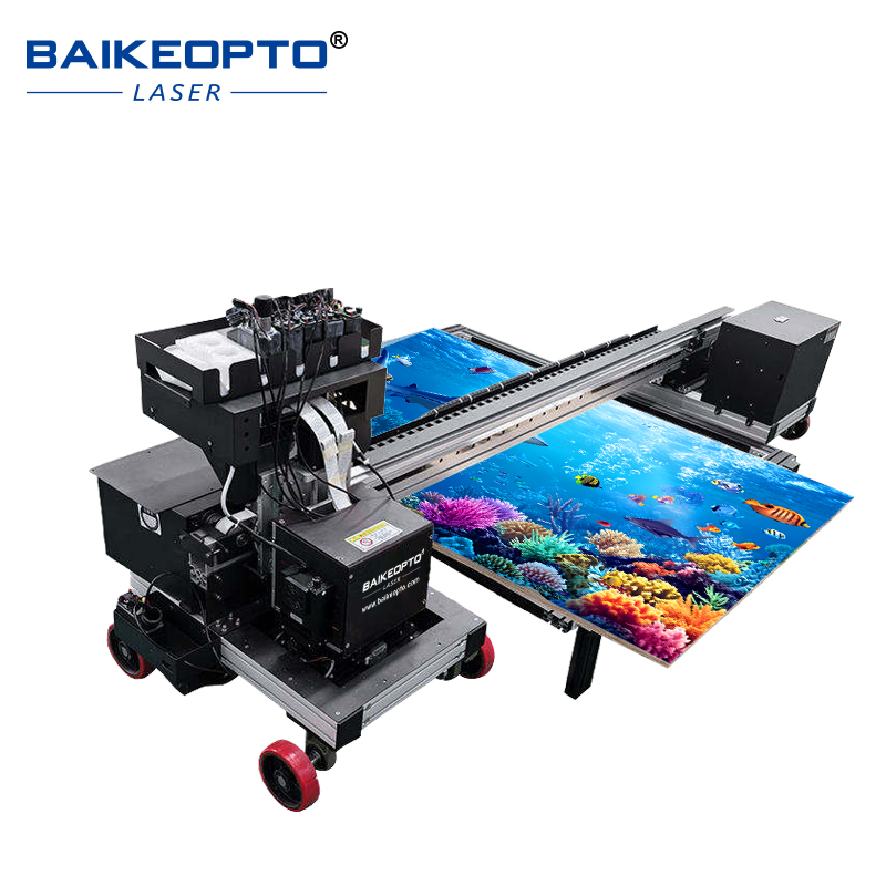 BK-D200WX Industrial 2-in-1 Floor and Flatbed UV Inkjet Printer for Wood, Glass, Metal, Acrylic, Ceramic Tile & PVC Without Transfer 