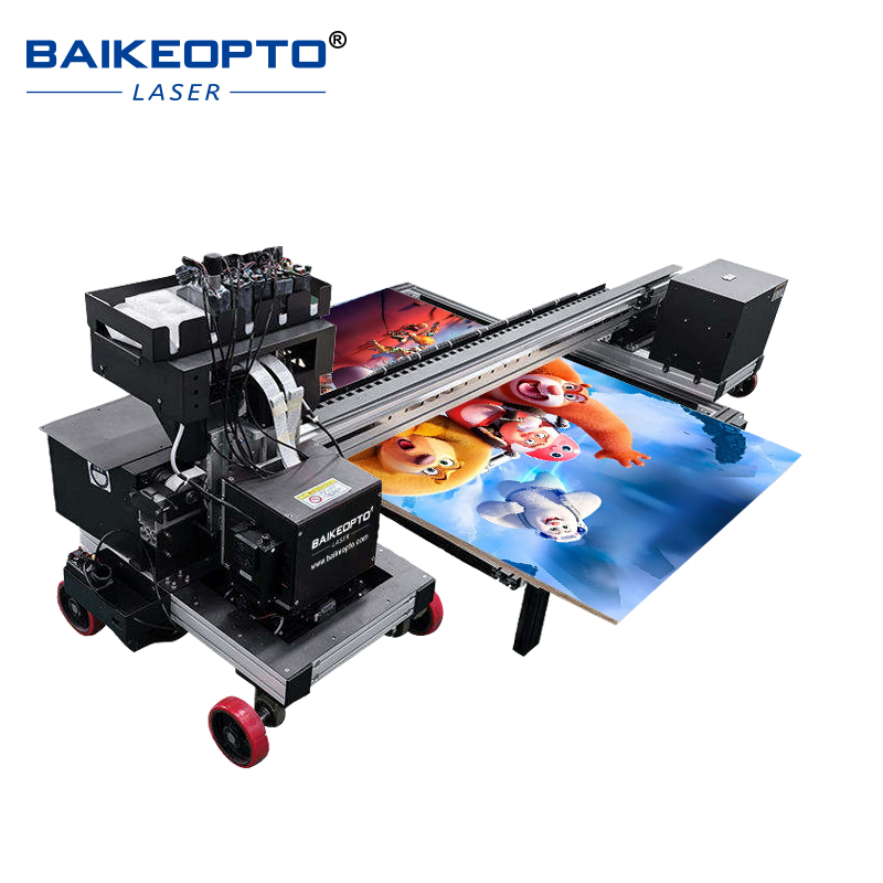 BK-D1600WX-6Plus Multi-Purpose Dual i1600 Printhead 5 Meter Horizontal Printing DIY Flatbed and Floor Inkjet Printer for Signage Industry
