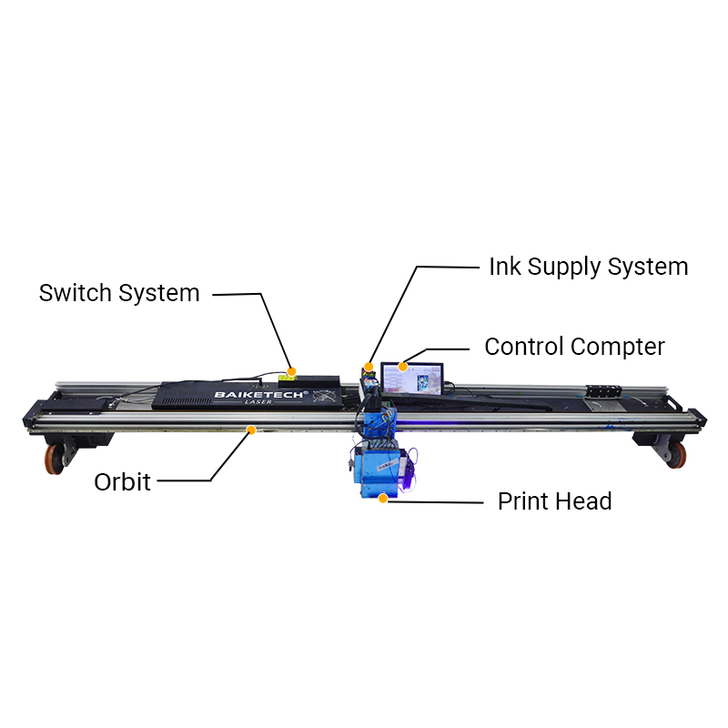 BK-UV64F AI Intelligent Inkjet Floor Printing Machine CMYKW UV Ink Automatic Ground Image 3D Printer