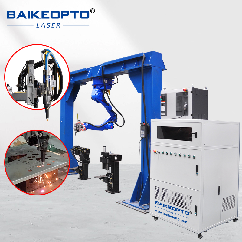 BK-RC6000T Raycus 6000W Water-cooled YASKAWA 6 Axis Industrial Robot Fiber Laser Precision Cutting Machine