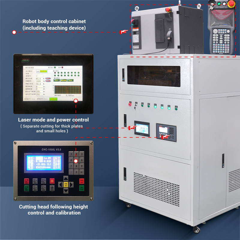 1500W New Gantry 3D Compact 6 Axis Robotic Arm Laser Cutting Machine for Helmet