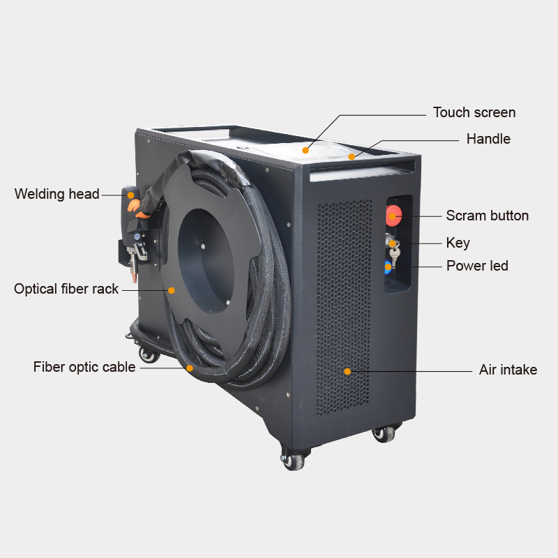 BK-WF800S 3 in 1 Air Cooling 800W Pulse Laser Welding Cutting Cleaning Devices Laser Welder Cutter Cleaner Machine With Wire Feeder