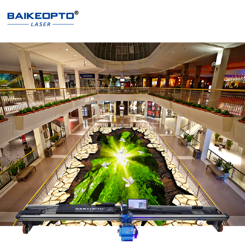 BK-GW128F Portable Floor Painting Machine Industrial Print Nozzle Ground Art Spraying Machine 3D AI Inkjet Printer