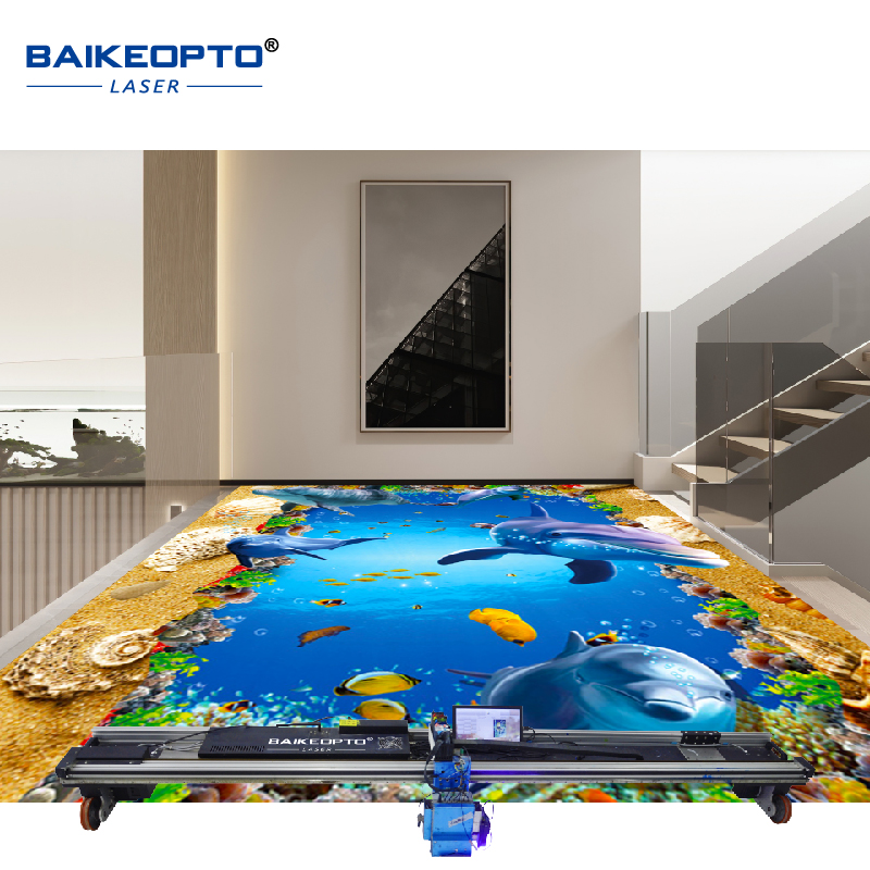 BK-GW128F Portable Floor Painting Machine Industrial Print Nozzle Ground Art Spraying Machine 3D AI Inkjet Printer