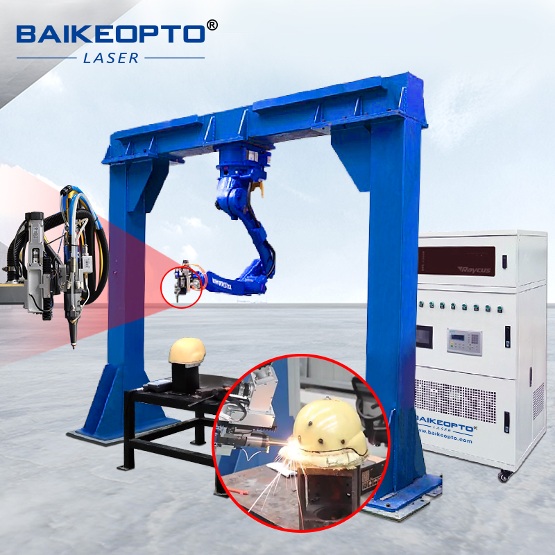 1500W Automated 3D Yaskawa GP25 Robotic Arm Laser Cutting Machine for Helmet