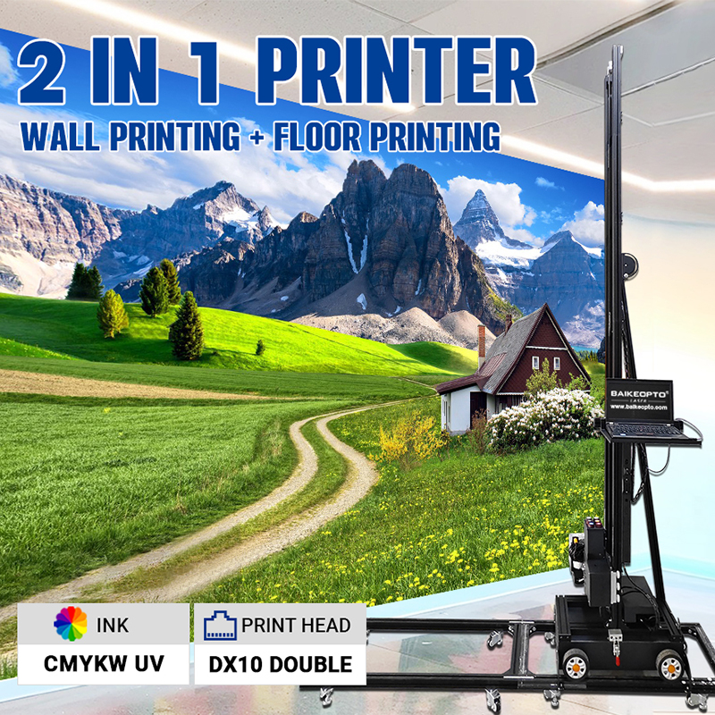 BK-UP200XT 2 in 1 Multi-functional Inkjet Wall and Ground Printer for Efficient Large-Scale Printing Durable Inkjet 2 in 1 Wall and Floor Printer for Long-Term Performance