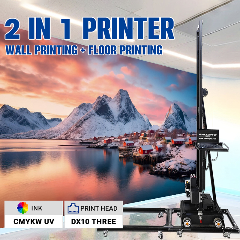 BK-UP600XT 2 in 1 Multi-functional Inkjet Wall and Ground Printer for Efficient Large-Scale Printing Durable Inkjet 2 in 1 Wall and Floor Printer for Long-Term Performance