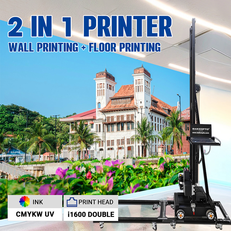 BK-UP1600XT 2-in-1 Inkjet Printer for Wall & Floor Durable Inkjet 2 in 1 Wall and Floor Printer for Long-Term Performance