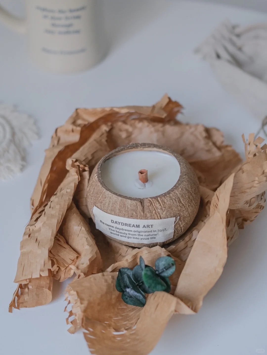 【pre-order】Natural Coconut Shell Scented Candle Birthday Gift Souvenir Box