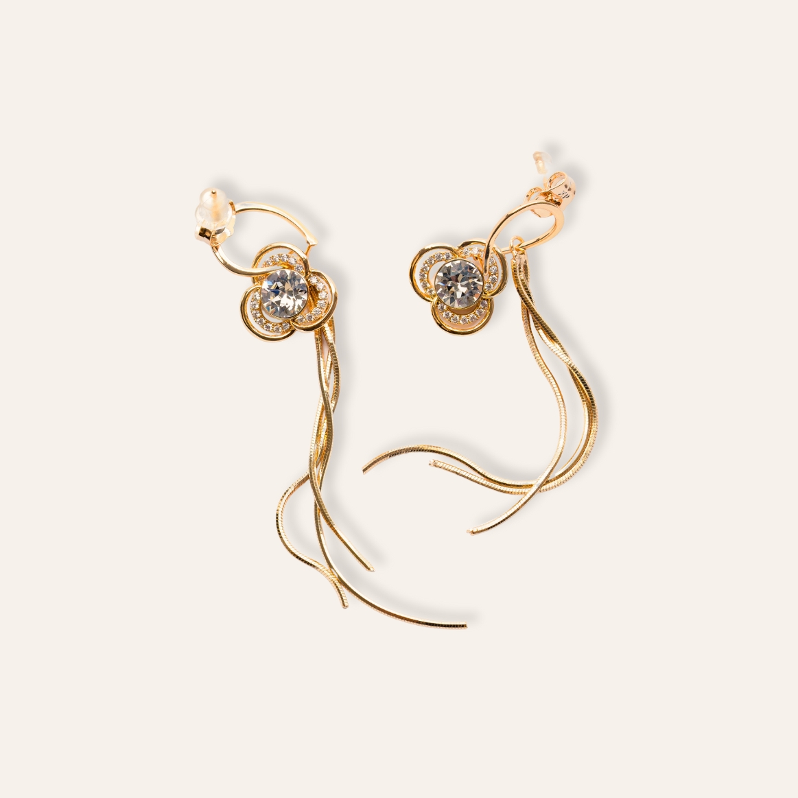 AURUME  Floral Tassel Earrings