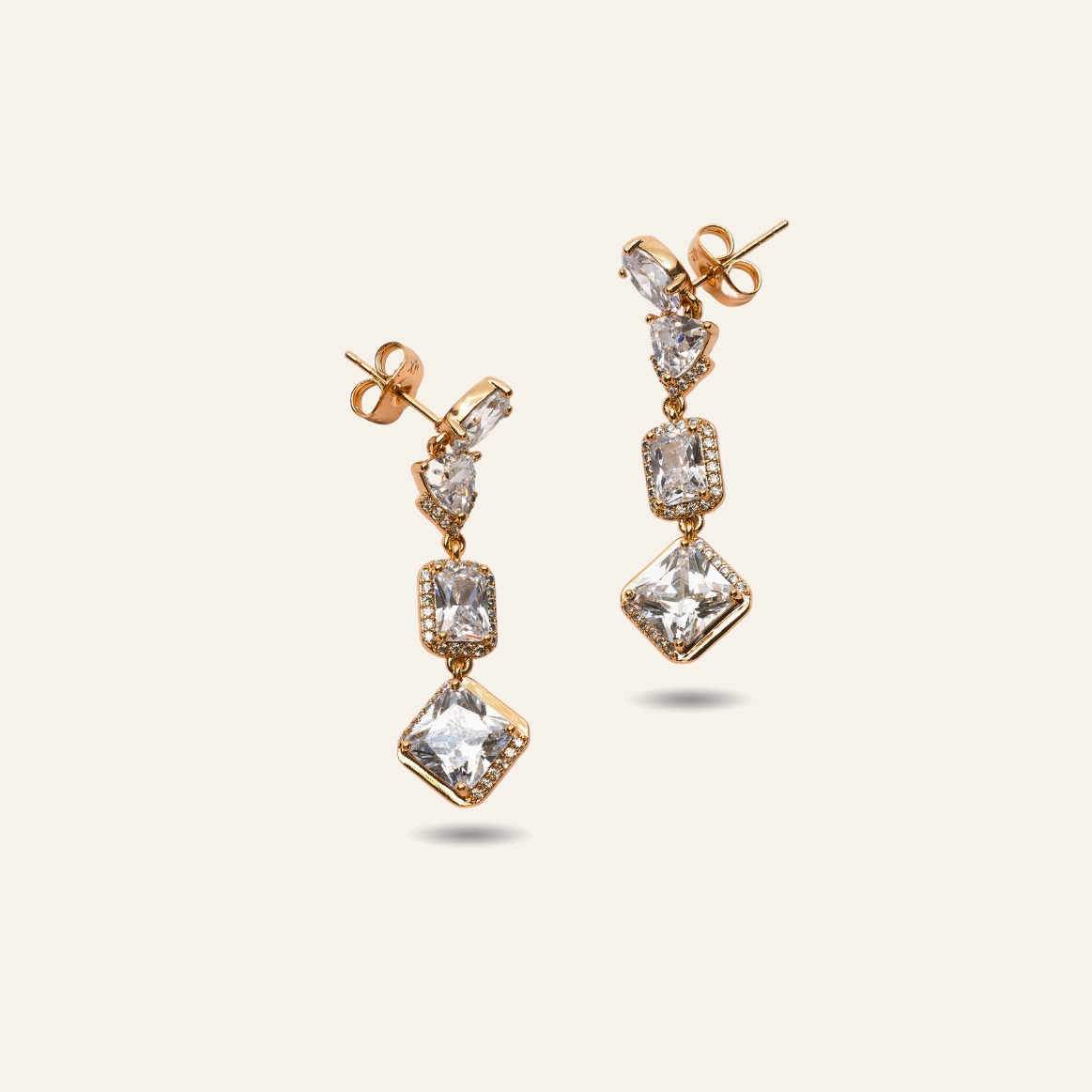 AURUME  Elegant Rhinestone Drop Earrings