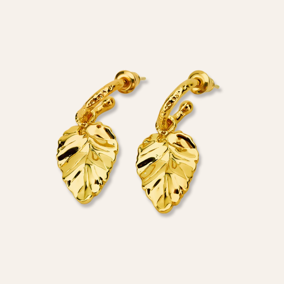 AURUME Gold Leaf Earrings