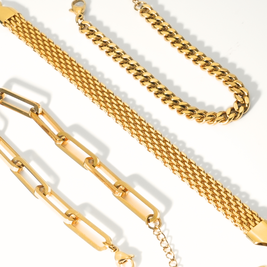 AURUME Chain Bracelets(3 pieces set)