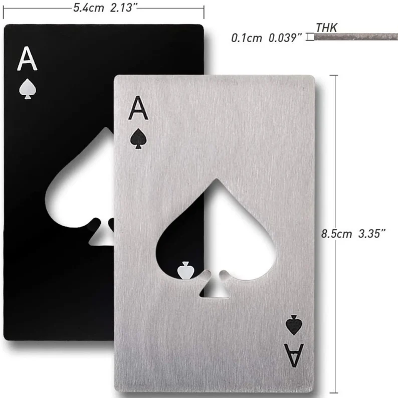 Ace of Spades Credit Card Bottle Opener