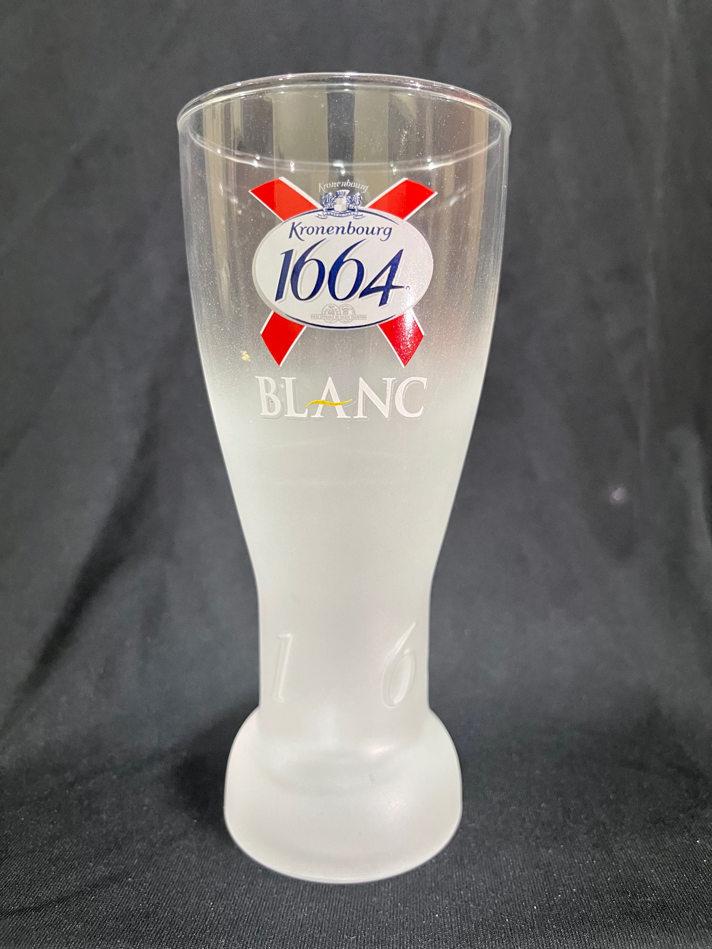 kronenbourg 1664 Blanc White Matt Beer Glass 500ml 