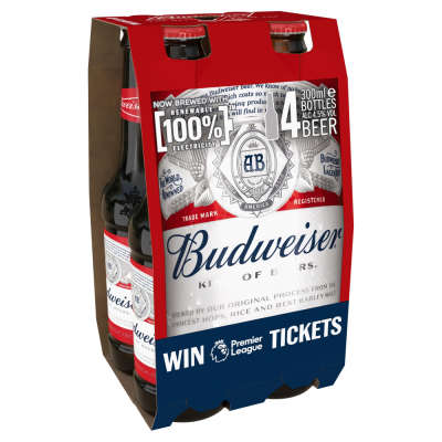 Budweiser Lager Beer Bottle 330ml 