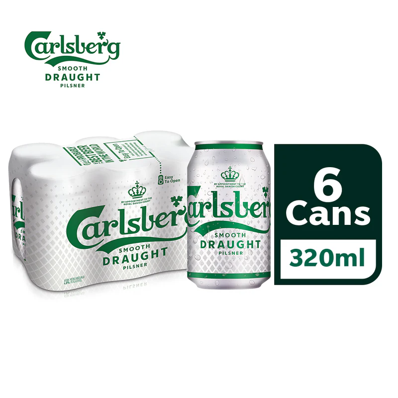 Carlsberg Smooth Draught Beer Can 320ml
