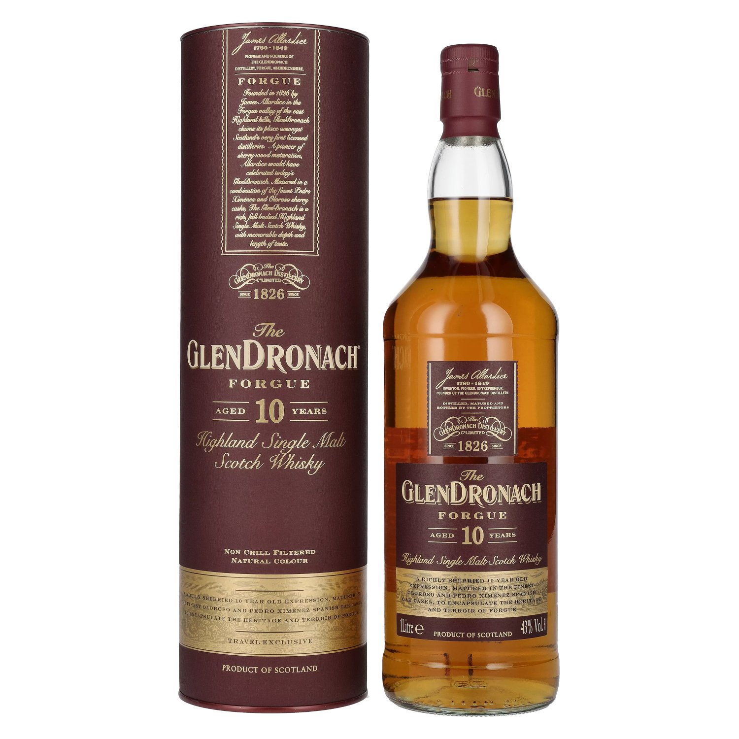 The GlenDronach 10 Years Old FORGUE Highland Single Malt Whisky 