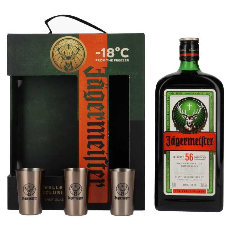 JÄGERMEISTER EXCLUSIVE GIFT SET (3 Metal Shot Cups)