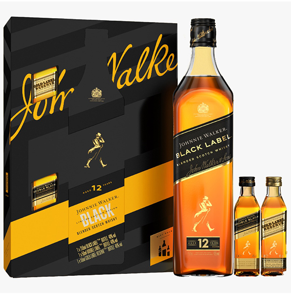 Johnnie Walker Black Label 12 Years Gift Pack 70cl