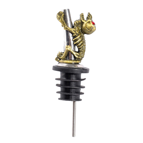 Gold Zinc Alloy Wine Aerator Pourer Skull Wine Bottle Stopper Bar Tools