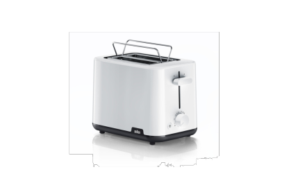 Braun Breakfast1 Toaster in White - Toasters - Breakfast HT1010WH